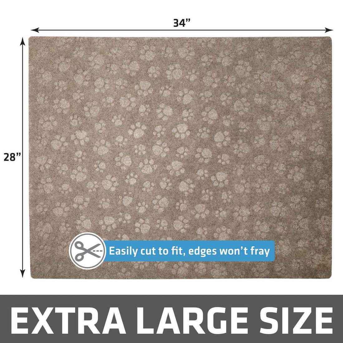 Drymate Cat Litter Mat, Debossed Trapping Taupe, 28 X 34