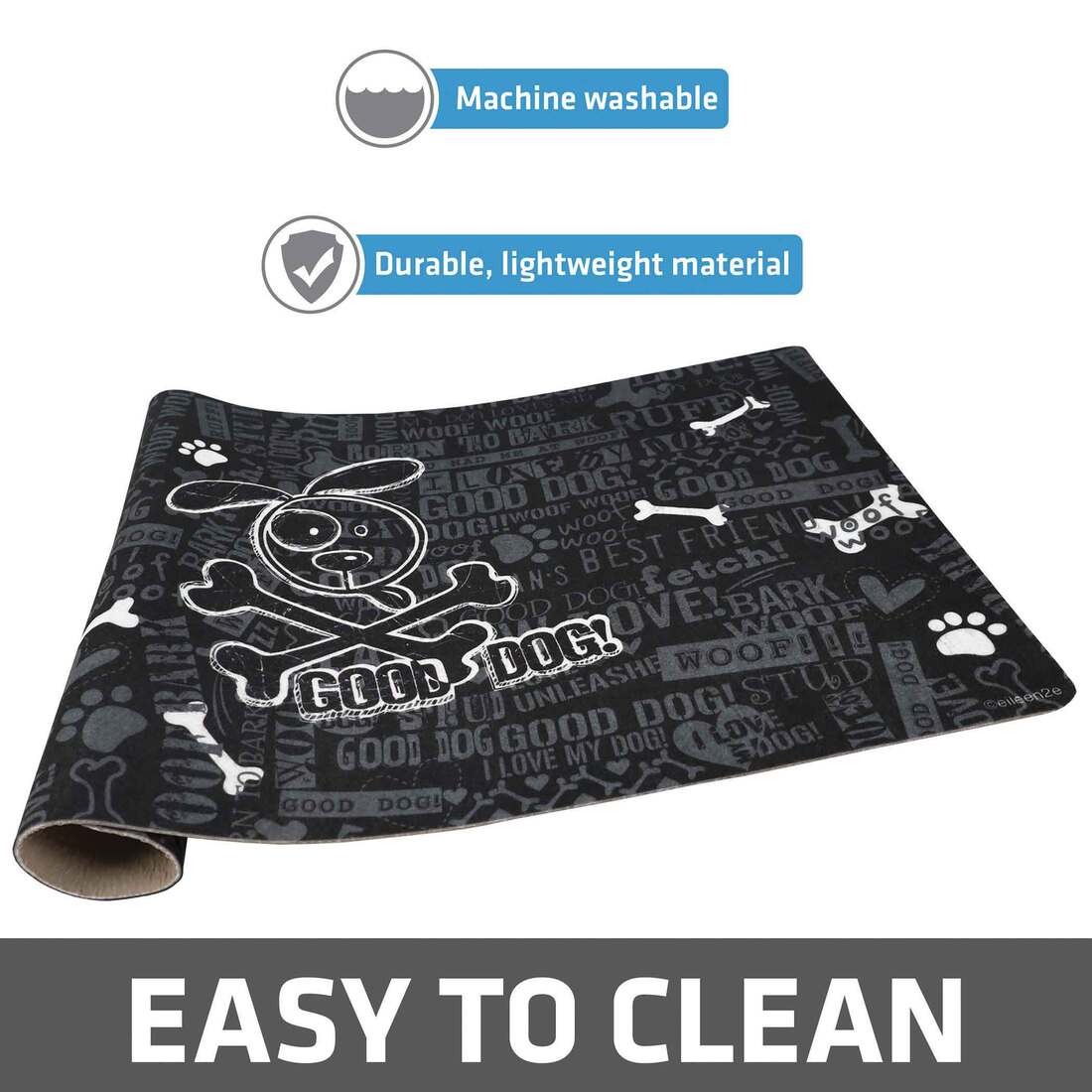 Drymate Pet Placemat, Cross Bones Print