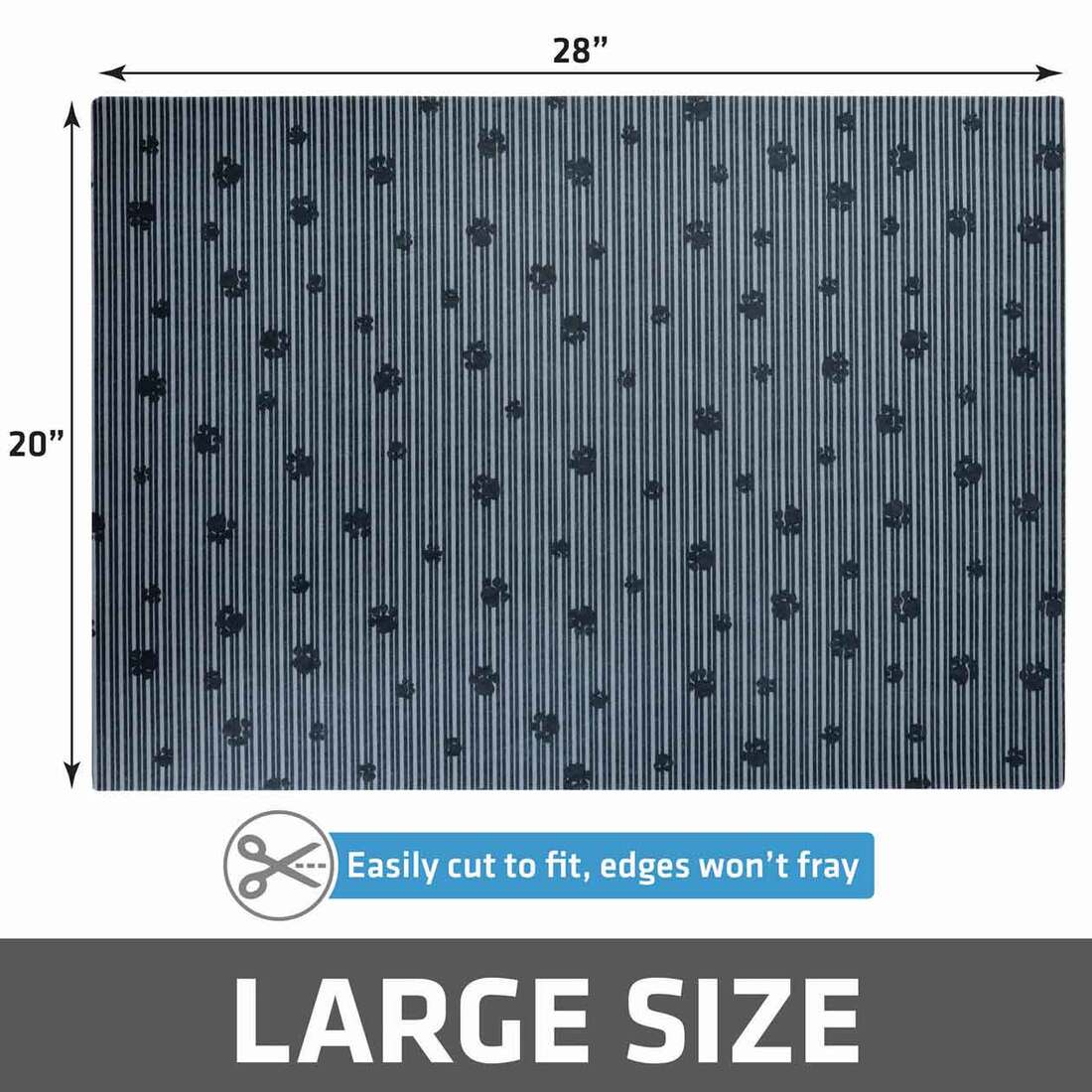 Drymate Cat Litter Mat, Grey Paw Print