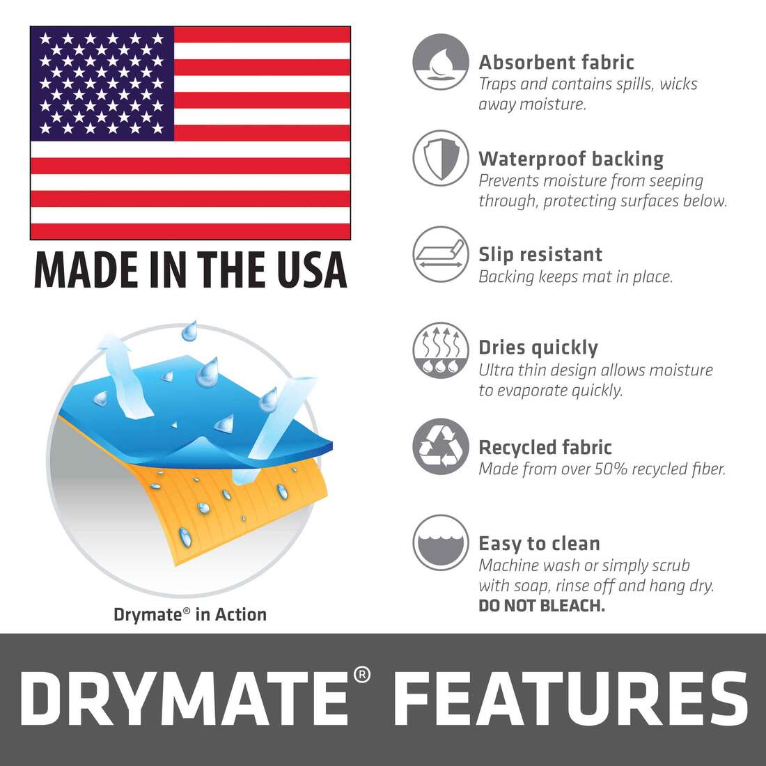 Drymate Pet Bowl Placemat, Tan Global, 12" x 20"
