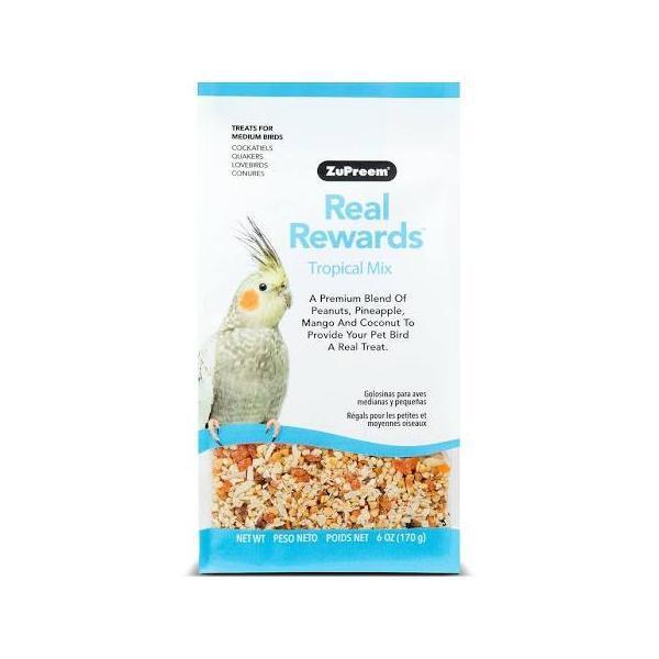 ZuPreem Real Rewards Tropical Mix Treats for Medium Birds, 6