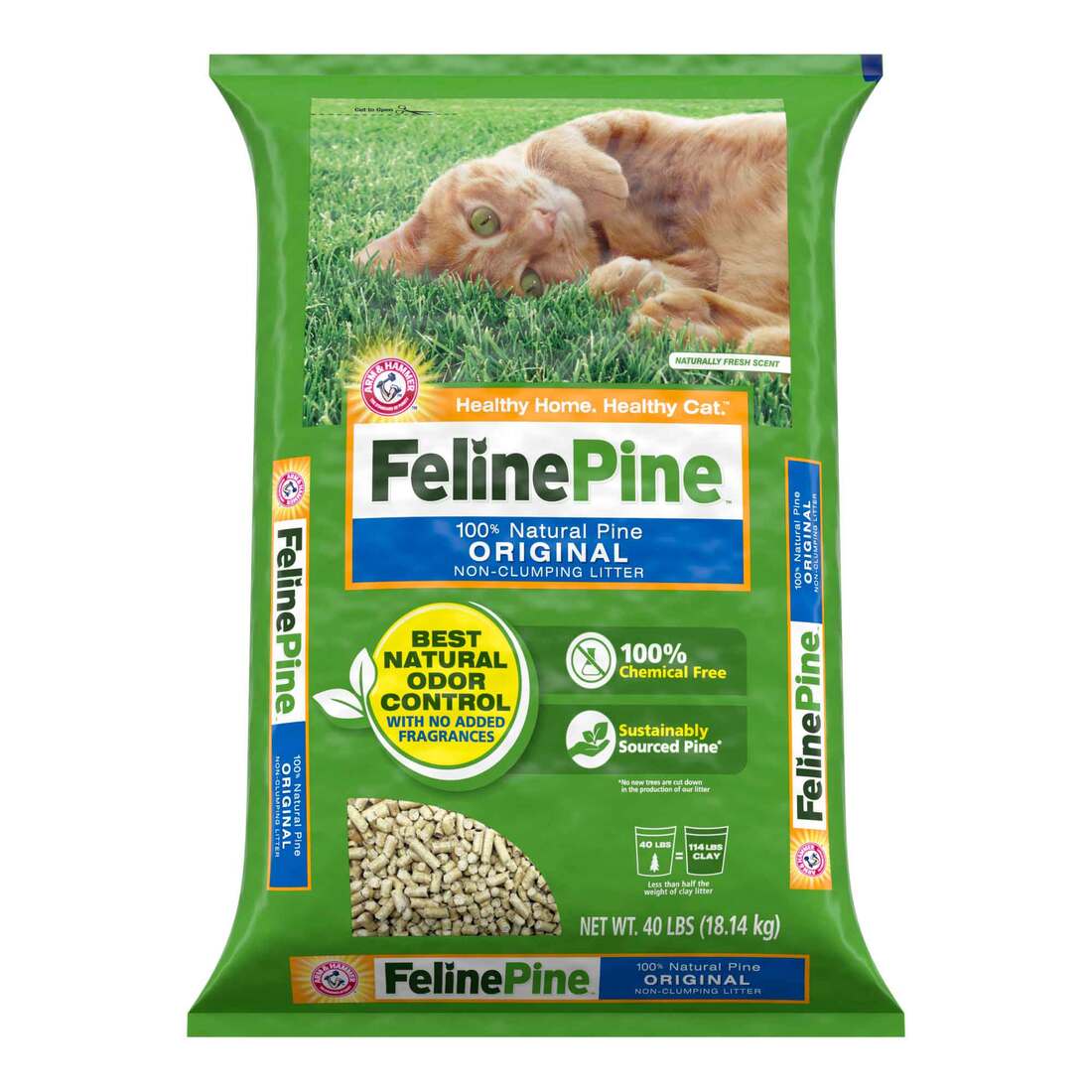 Feline Pine Cat Litter, 40 Pounds