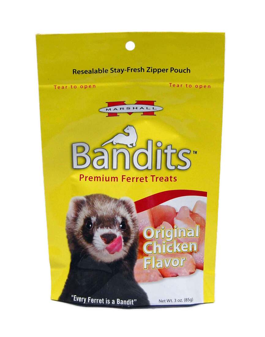 Marshall Bandit Ferret Treats, Chicken, 3 ounce bag