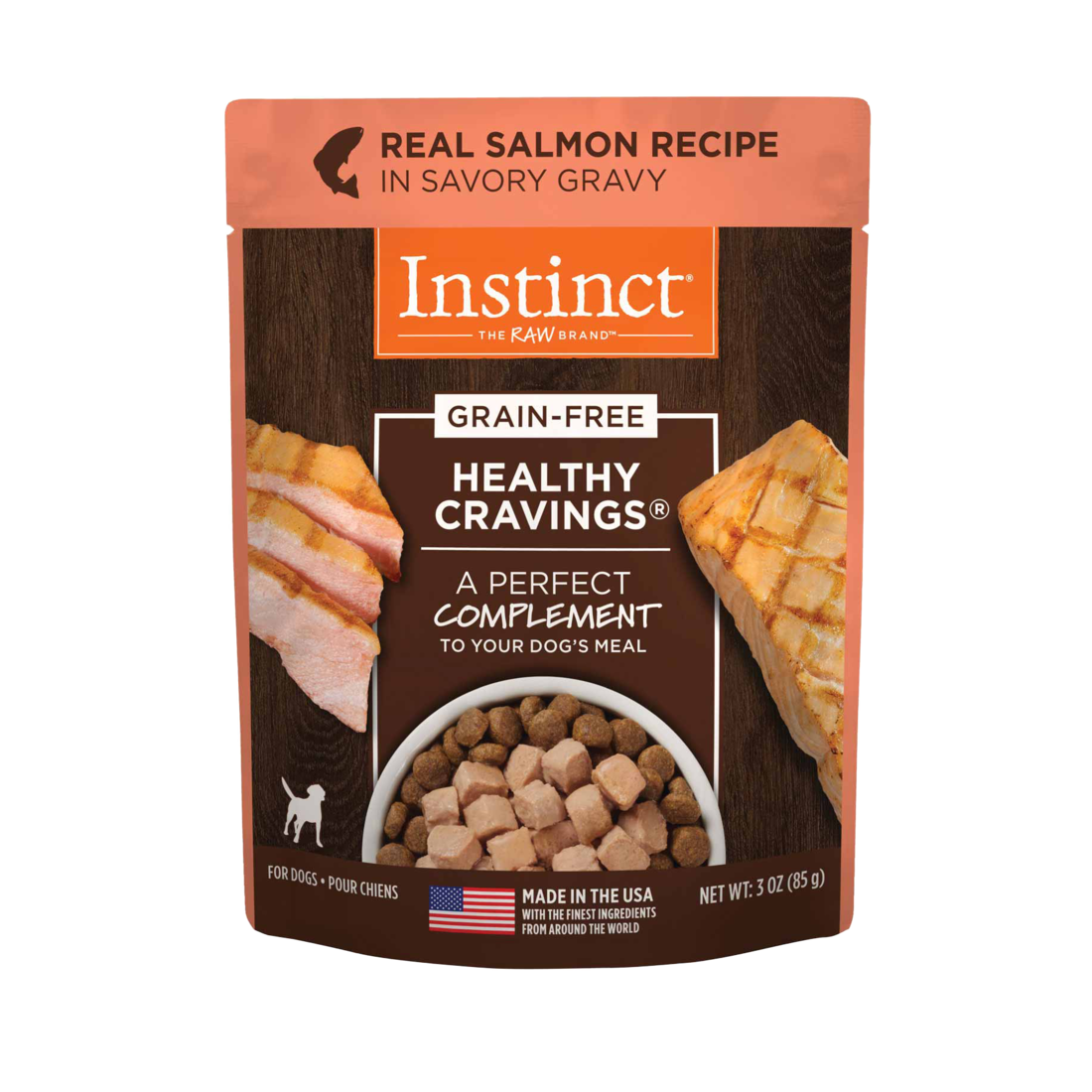 Instinct Healthy Cravings Grain-Free Cuts & Gravy Real Salmon Recipe in Savory Gravy Wet Dog Food To