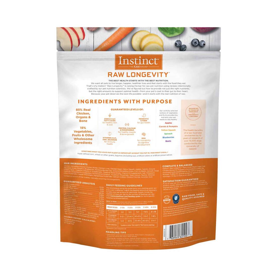 Instinct Raw Longevity Puppy Frozen Chicken Bites Dog Food, 4 Pound Bag - Not Available For Delivery