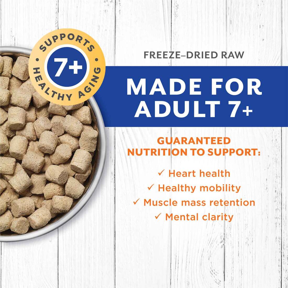 Instinct Raw Longevity Adult Ages 7+ Freeze-Dried Beef Bites Dog Food, 5 Ounce Bag