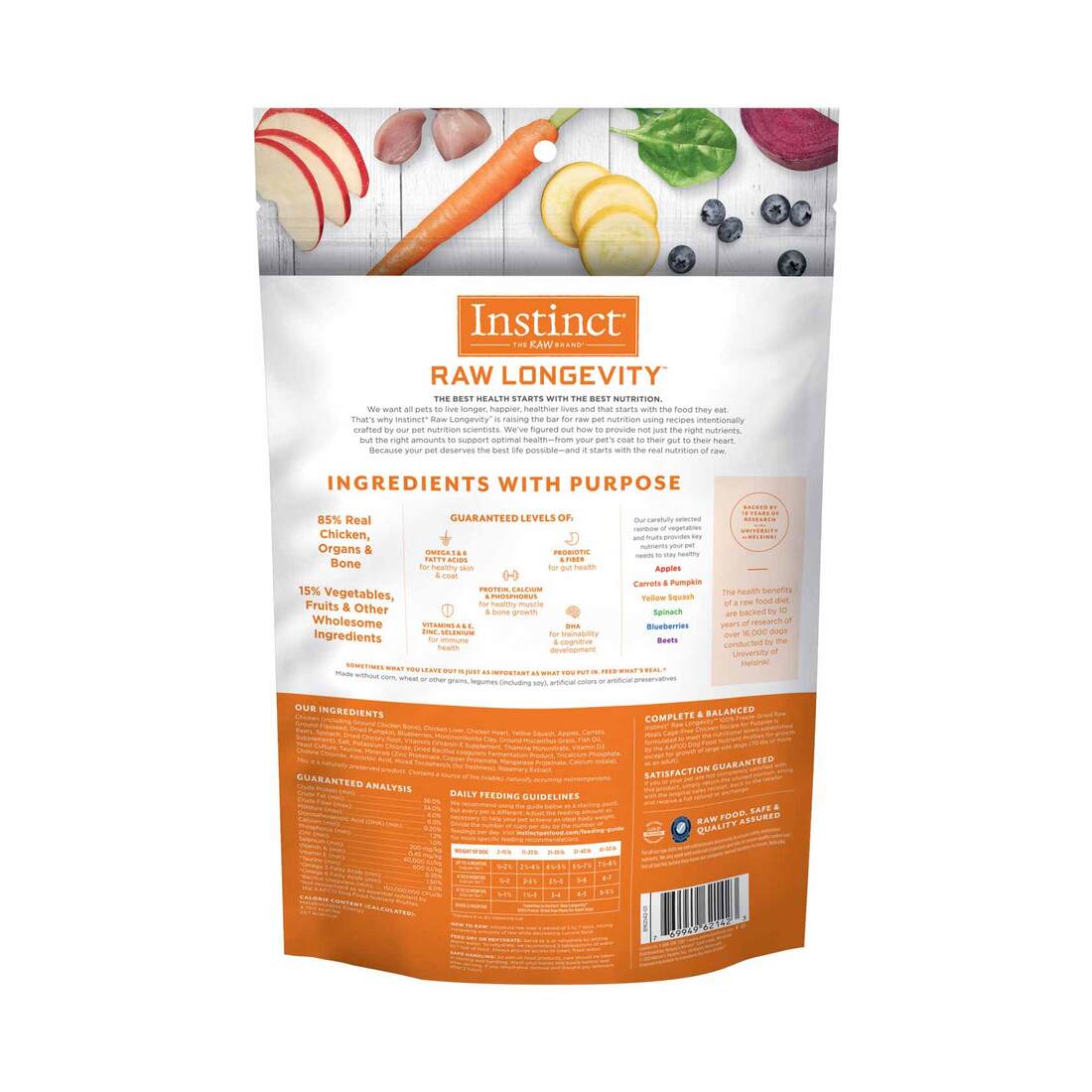 Instinct® Raw Longevity™ Puppy Freeze-Dried Chicken Bites Dog Food, 9.5 Ounce Bag