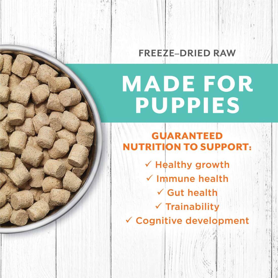 Instinct® Raw Longevity™ Puppy Freeze-Dried Chicken Bites Dog Food, 9.5 Ounce Bag