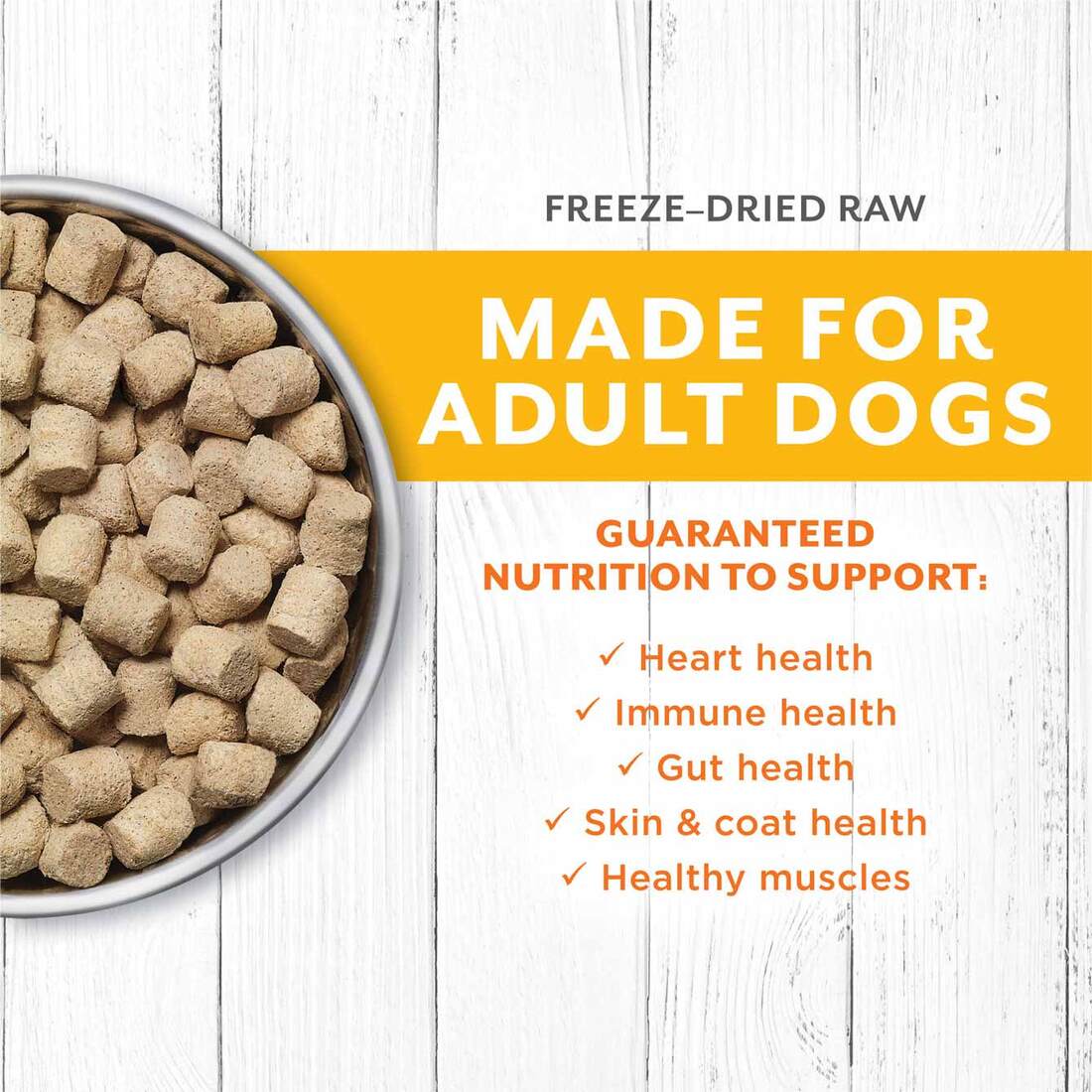 Instinct Raw Longevity Adult Freeze-Dried Chicken Bites Dog Food, 9.5 Ounce Bag