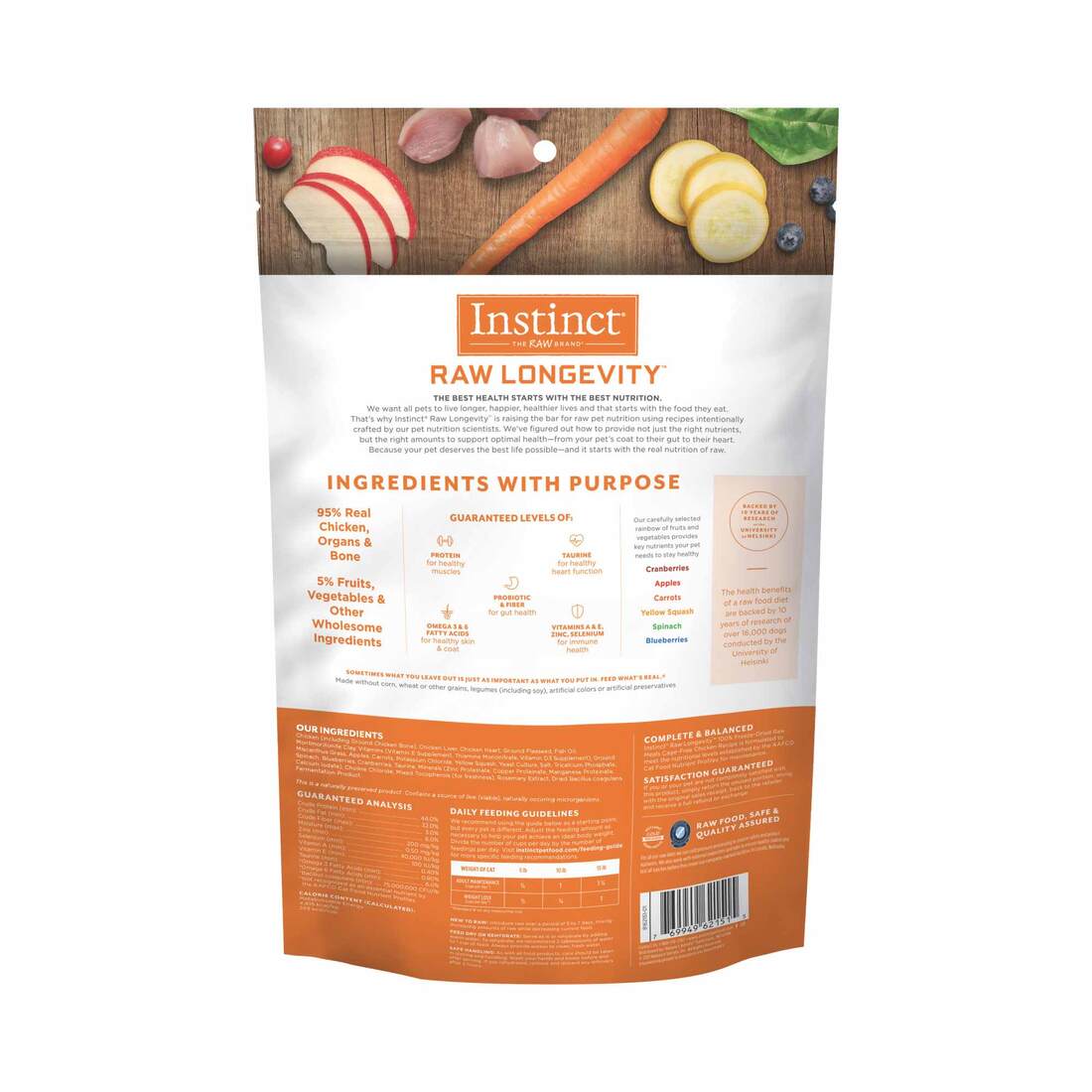 Instinct Raw Longevity™ Freeze Dried Cat Food, Adult Grain Free Chicken Bites, 9.5 Ounces