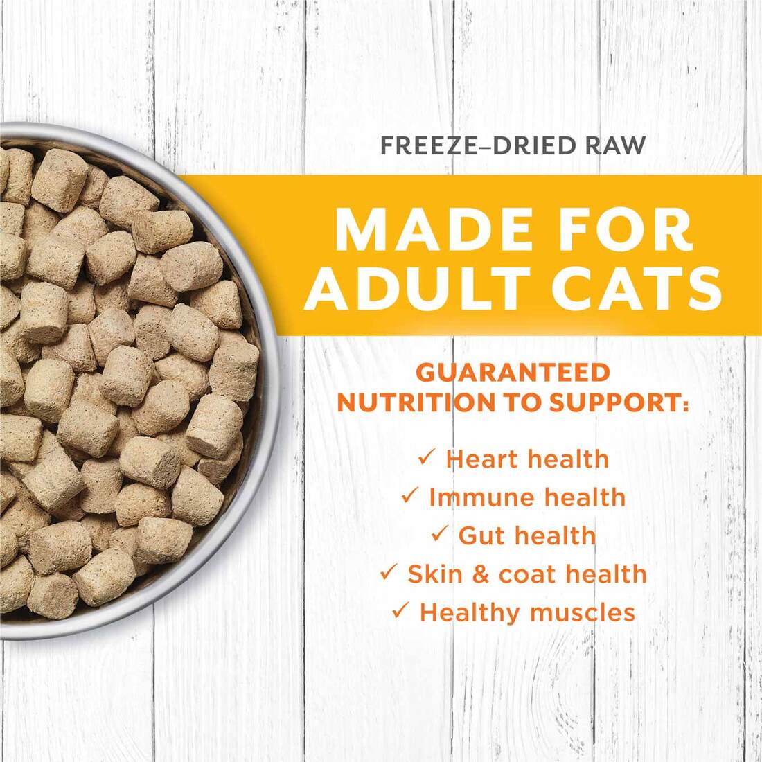 Instinct Raw Longevity™ Freeze Dried Cat Food, Adult Grain Free Chicken Bites, 9.5 Ounces