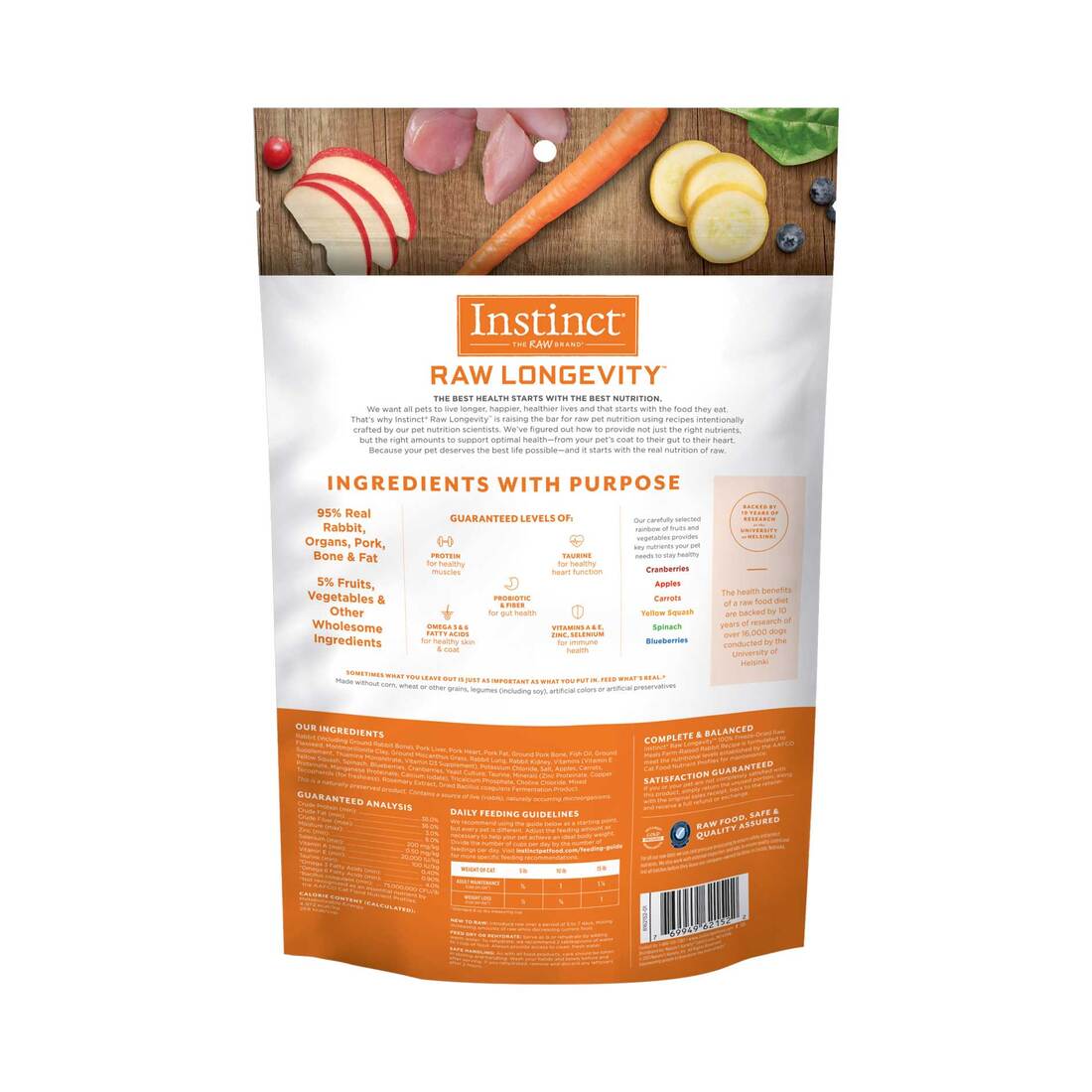 Instinct Raw Longevity™ Freeze Dried Cat Food, Adult Freeze Dried Rabbit Bites, 9.5 Ounces