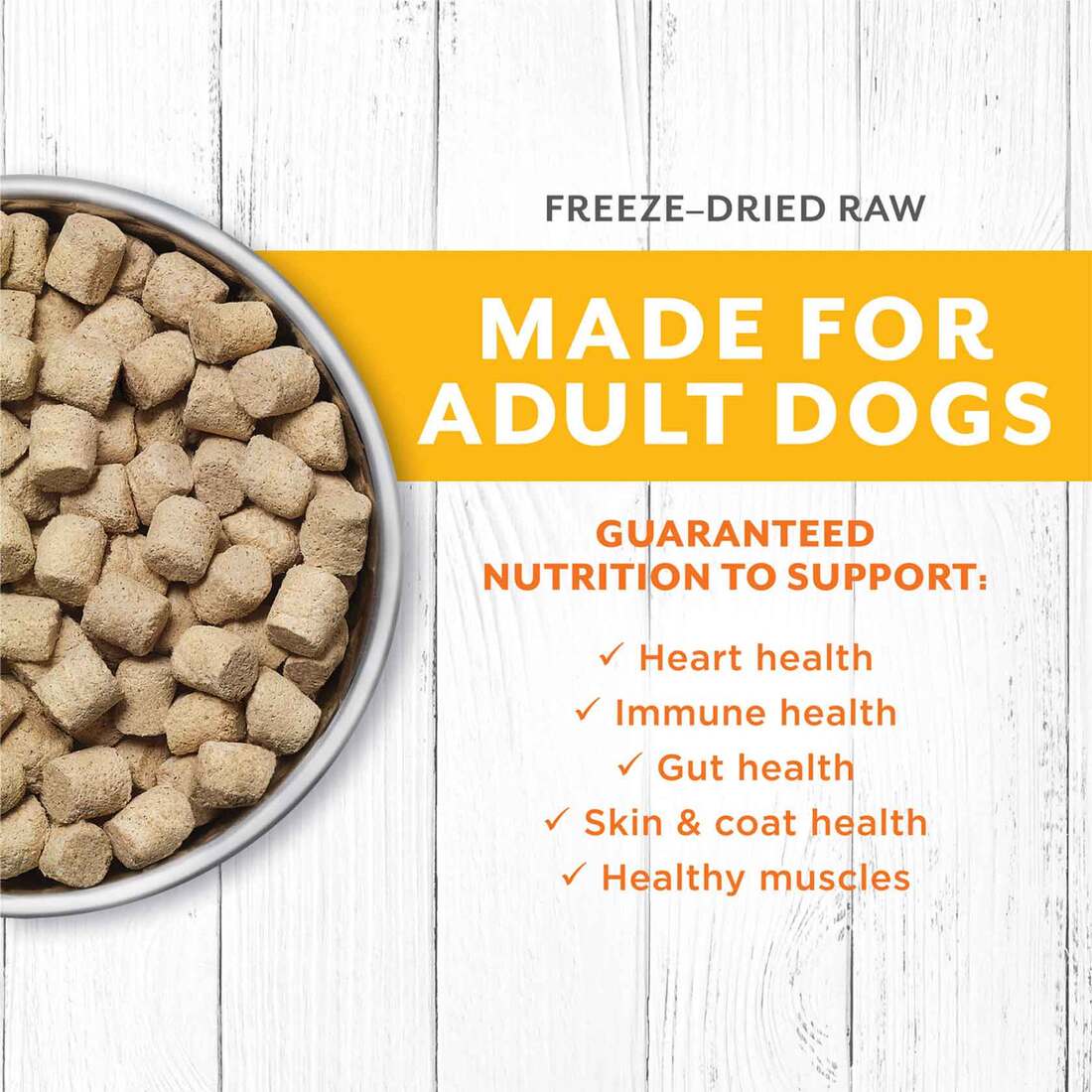 Instinct Raw Longevity Adult Freeze-Dried Chicken Bites Dog Food, 16 Ounce Bag
