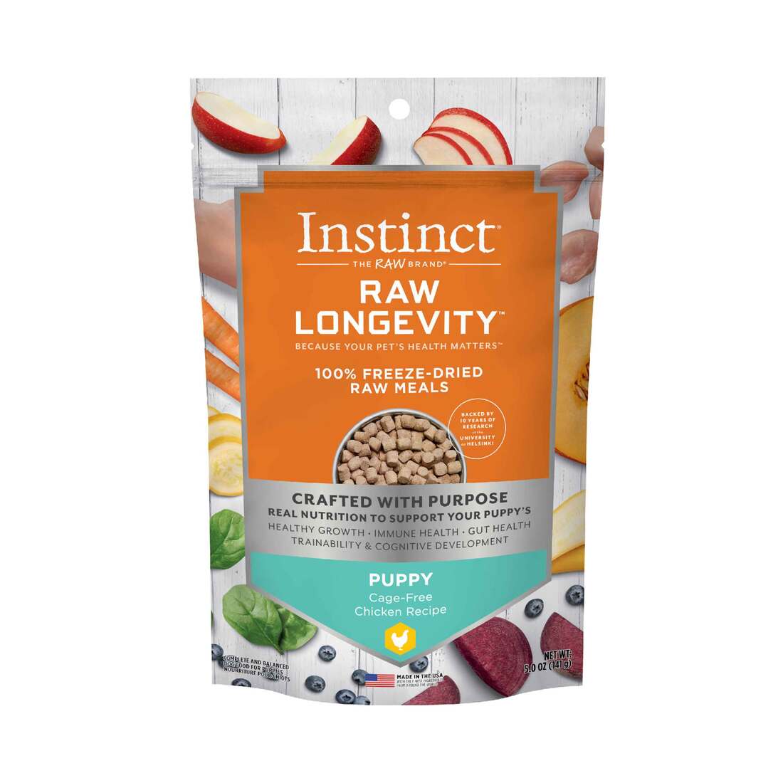 Instinct Raw Longevity Puppy Freeze-Dried Chicken Bites Dog Food, 5 Ounce Bag