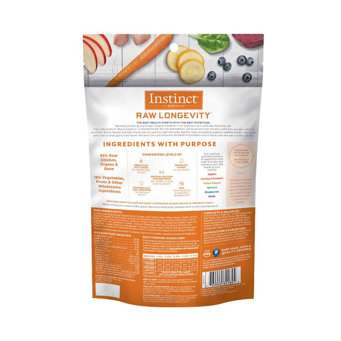 Instinct Raw Longevity Puppy Freeze-Dried Chicken Bites Dog Food, 5 Ounce Bag