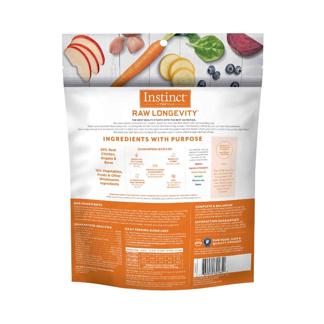 Instinct Raw Longevity Puppy Freeze-Dried Chicken Bites Dog Food, 16 Ounce Bag