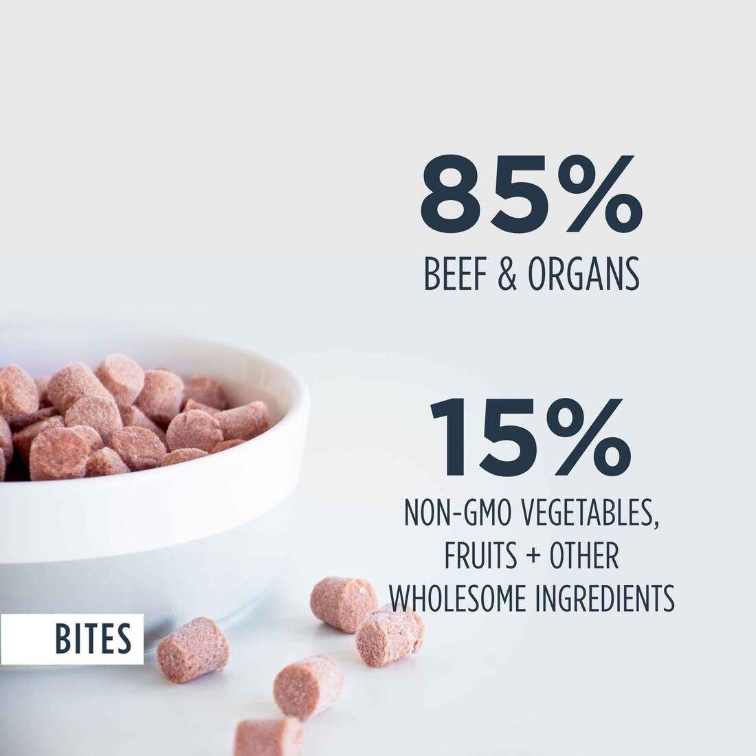 Instinct Frozen Raw Bites Grain-Free Real Beef Recipe Dog Food, 8 Ounce Bag - Not Available for Deli