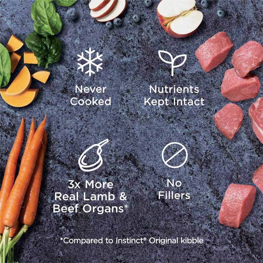 Instinct Dog Food Frozen Raw Bite Grain Free Grass Fed Lamb, 2.7 Pounds - Not Available For Delivery