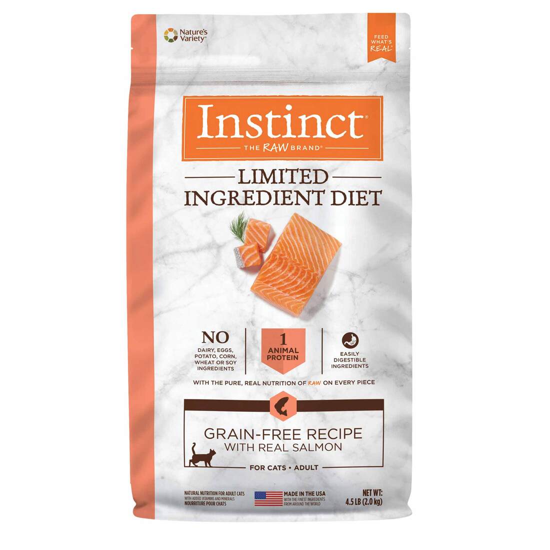 Instinct Limited Ingredient Diet Grain-Free Recipe with Real Salmon Freeze-Dried Raw Coated Dry Cat 