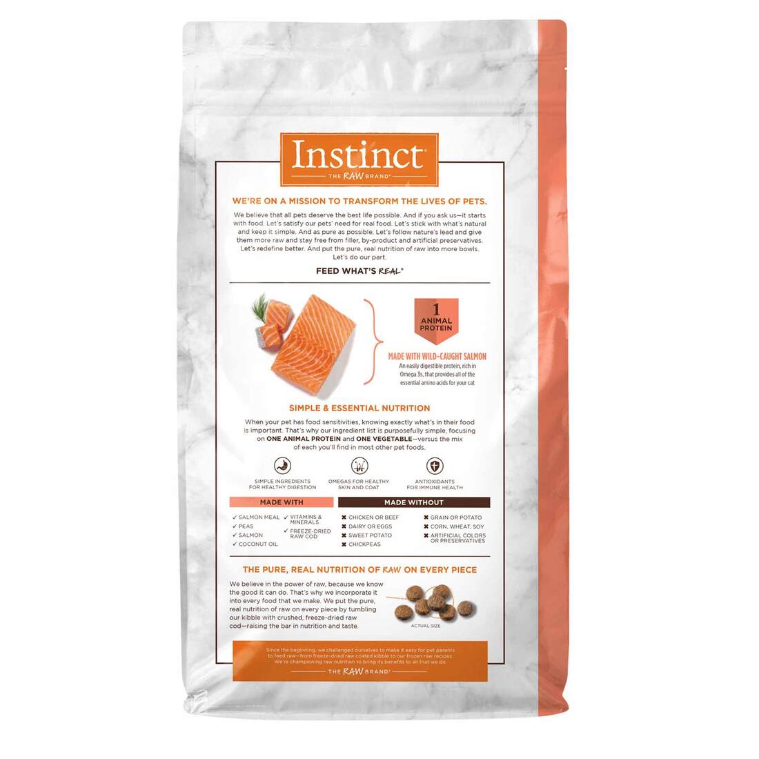 Instinct Limited Ingredient Diet Grain-Free Recipe with Real Salmon Freeze-Dried Raw Coated Dry Cat 