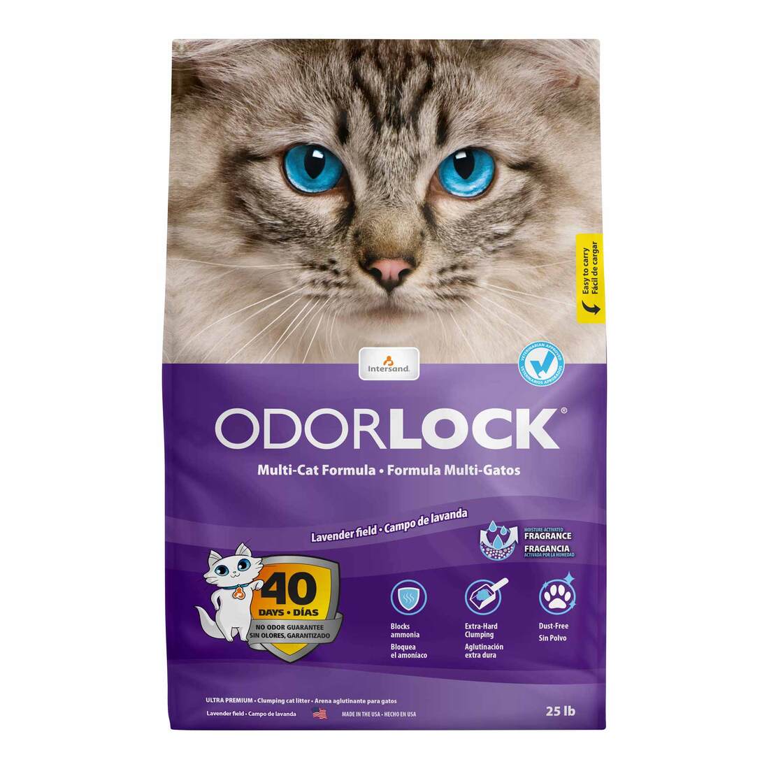 OdorLock Lavender Field Ultra Premium Clay Cat Litter, 25 Pounds