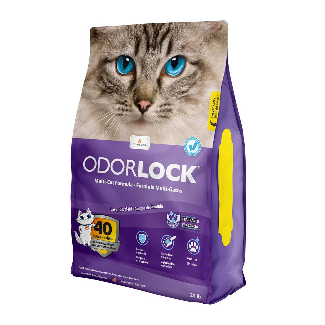 OdorLock Lavender Field Ultra Premium Clay Cat Litter, 25 Pounds