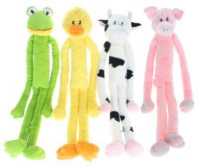 Multipet Plush Swingin' Slevins Assorted Animals Dog Toy, 27 Inches, 1 Each