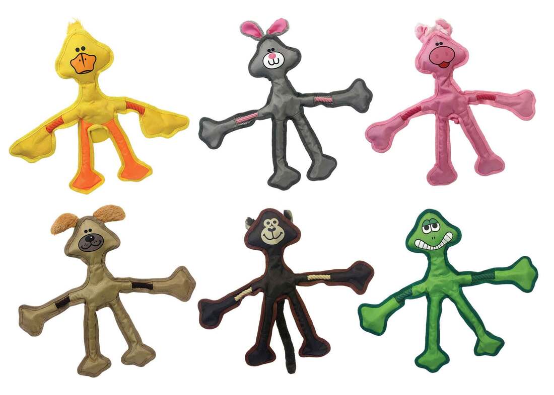 Multipet Skele-Rope Nylon Dog Toy, Assorted Styles, 15 Inches