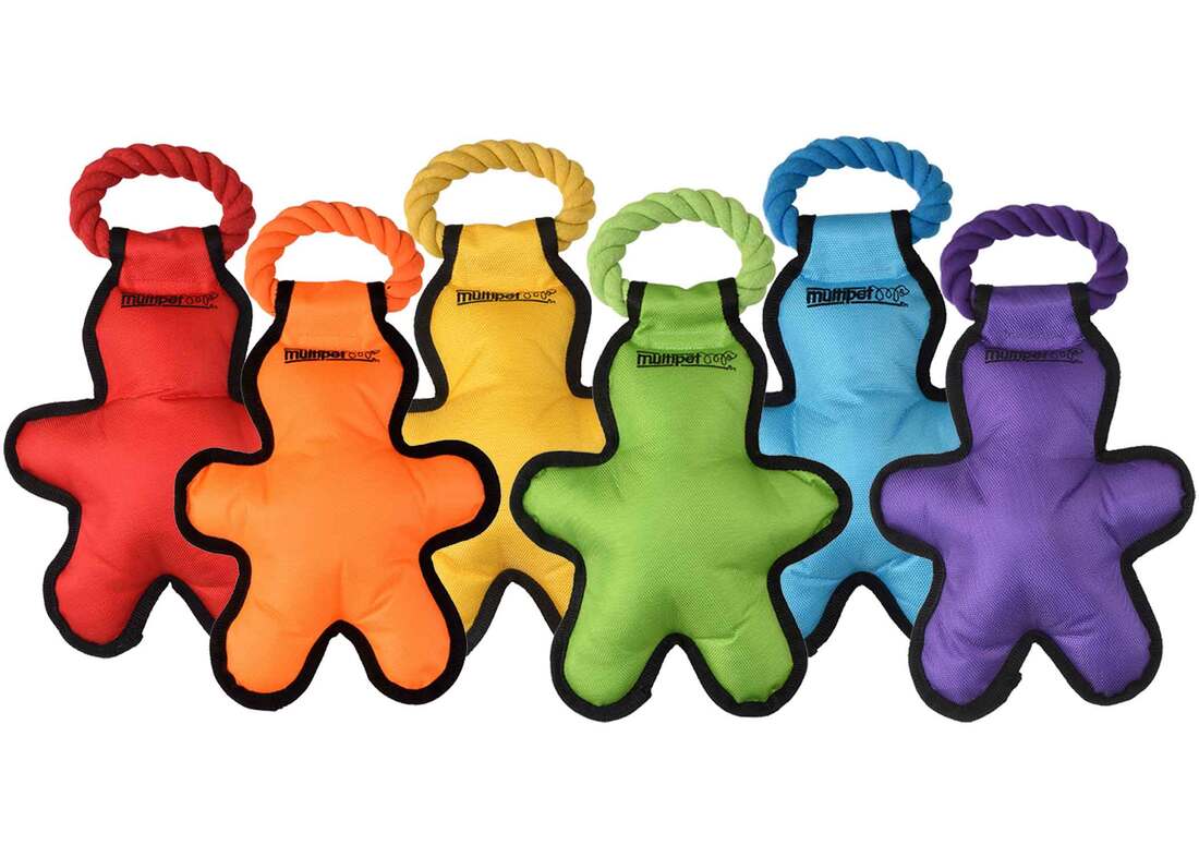 Multipet Cross Ropes Tug O Man Dog Toy, 14 Inches, Assorted, 1 Each
