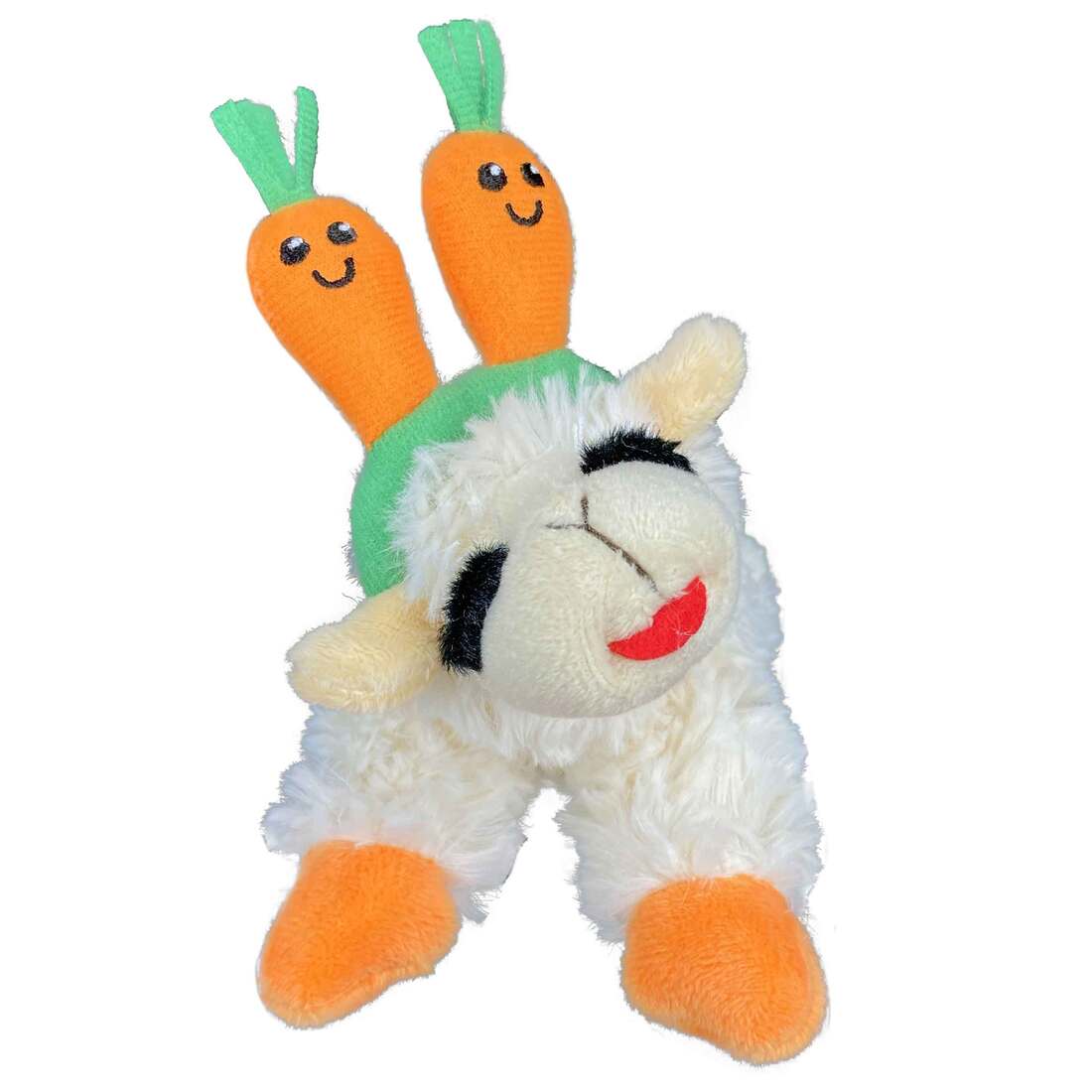 Multipet Dog Toy Lambchop With Carrot Headband, Mini, 1 Each