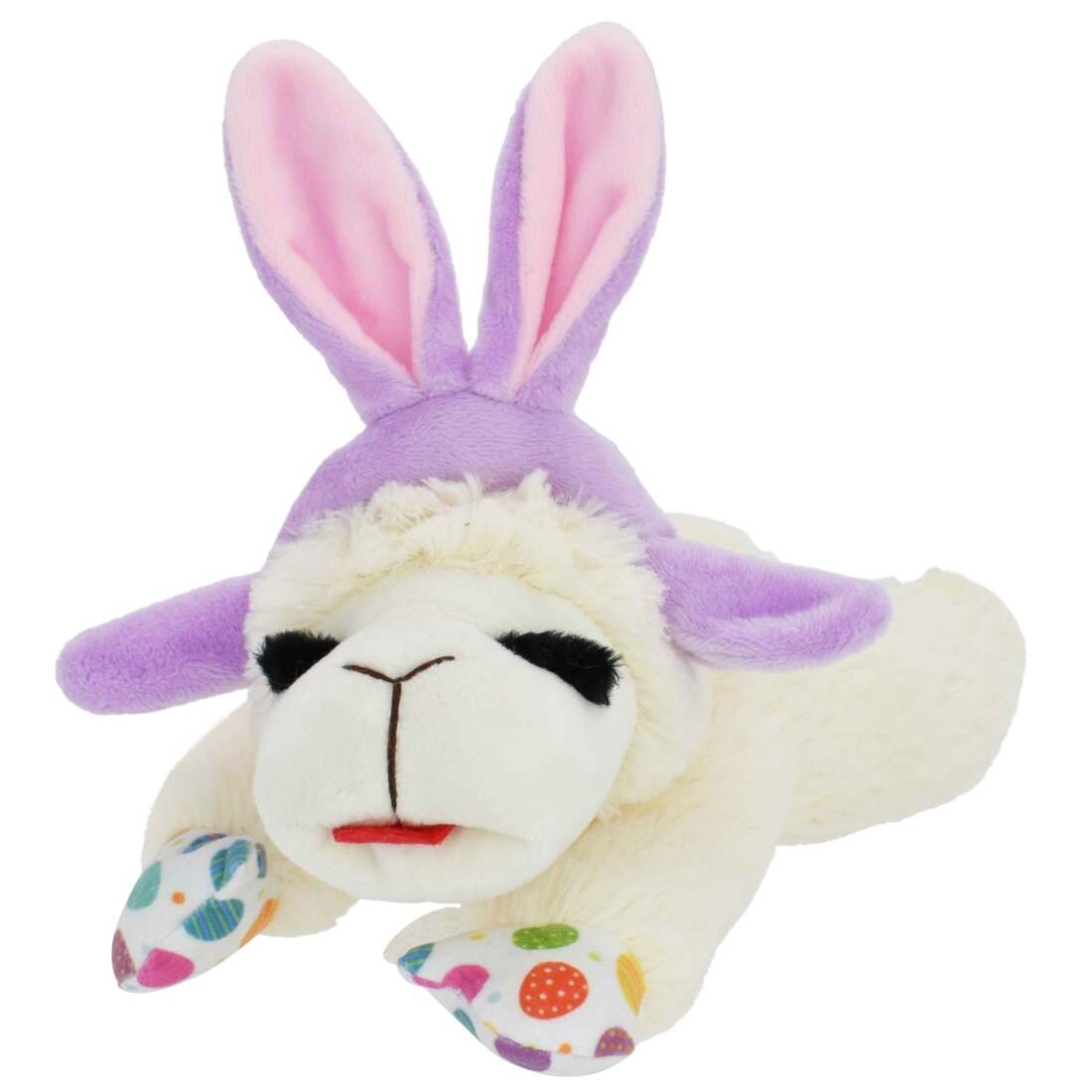 Multipet Dog Toy Lamb Chop Easter Bunny Ears, Lavender, 10.5 Inches, 1 Each