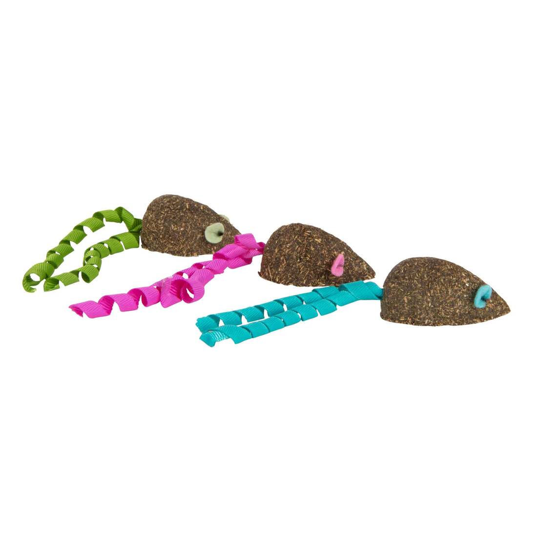 SmartyKat Magic Mice Compressed Catnip and Ribbon Cat Toys, Set of 3