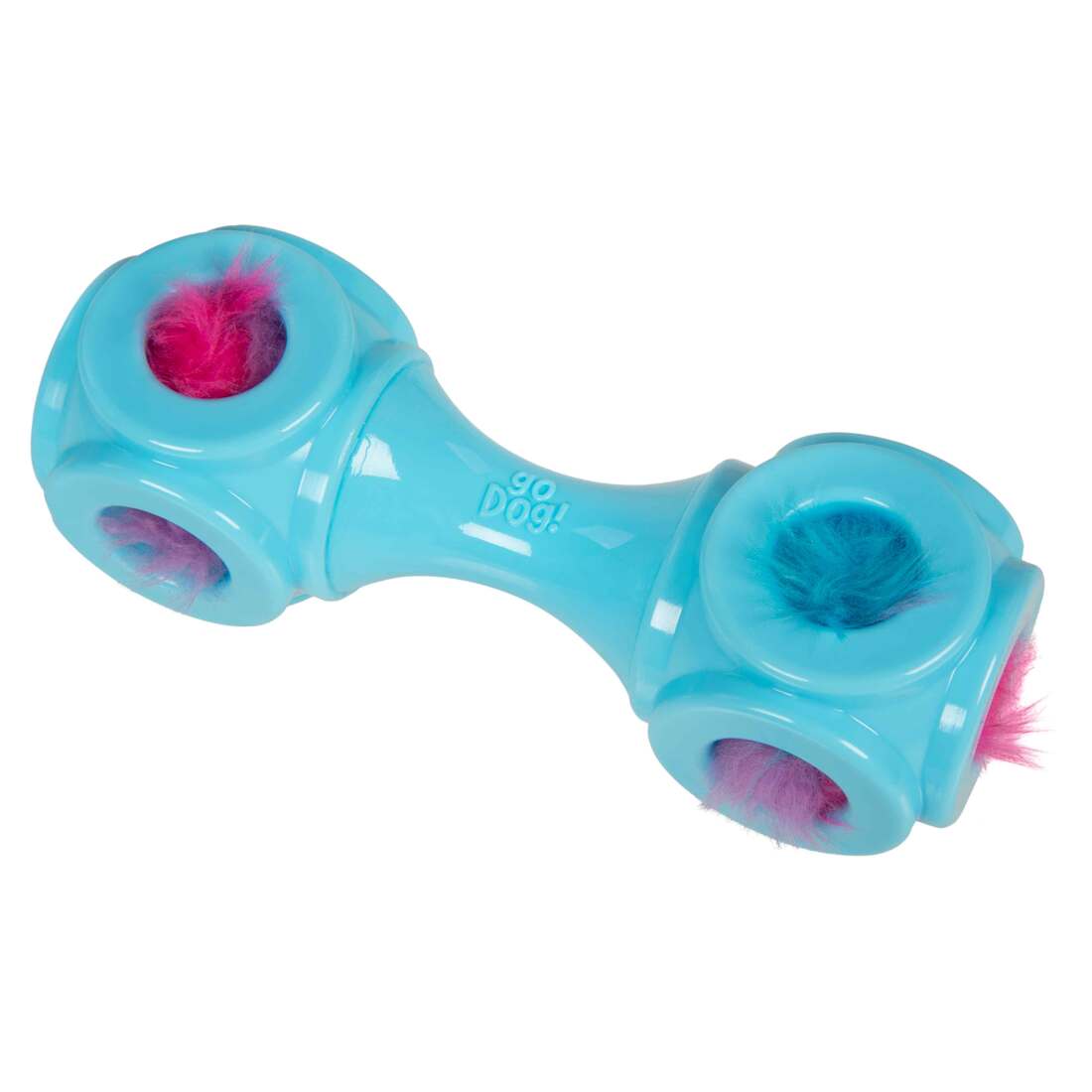 goDog Silent Squeak TPR Bounceez Bonezy Ultrasonic Dog Toy