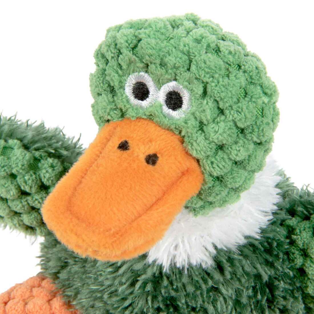 goDog Checkers Just For Me Sitting Duck Squeaky Plush Dog Toy With Chew Guard Technology, Mini