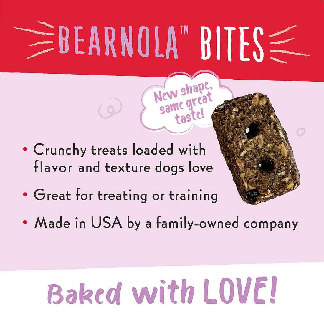 Charlee Bear Bearnola Bites Dog Treat, Blueberry Pie, 8 Ounces