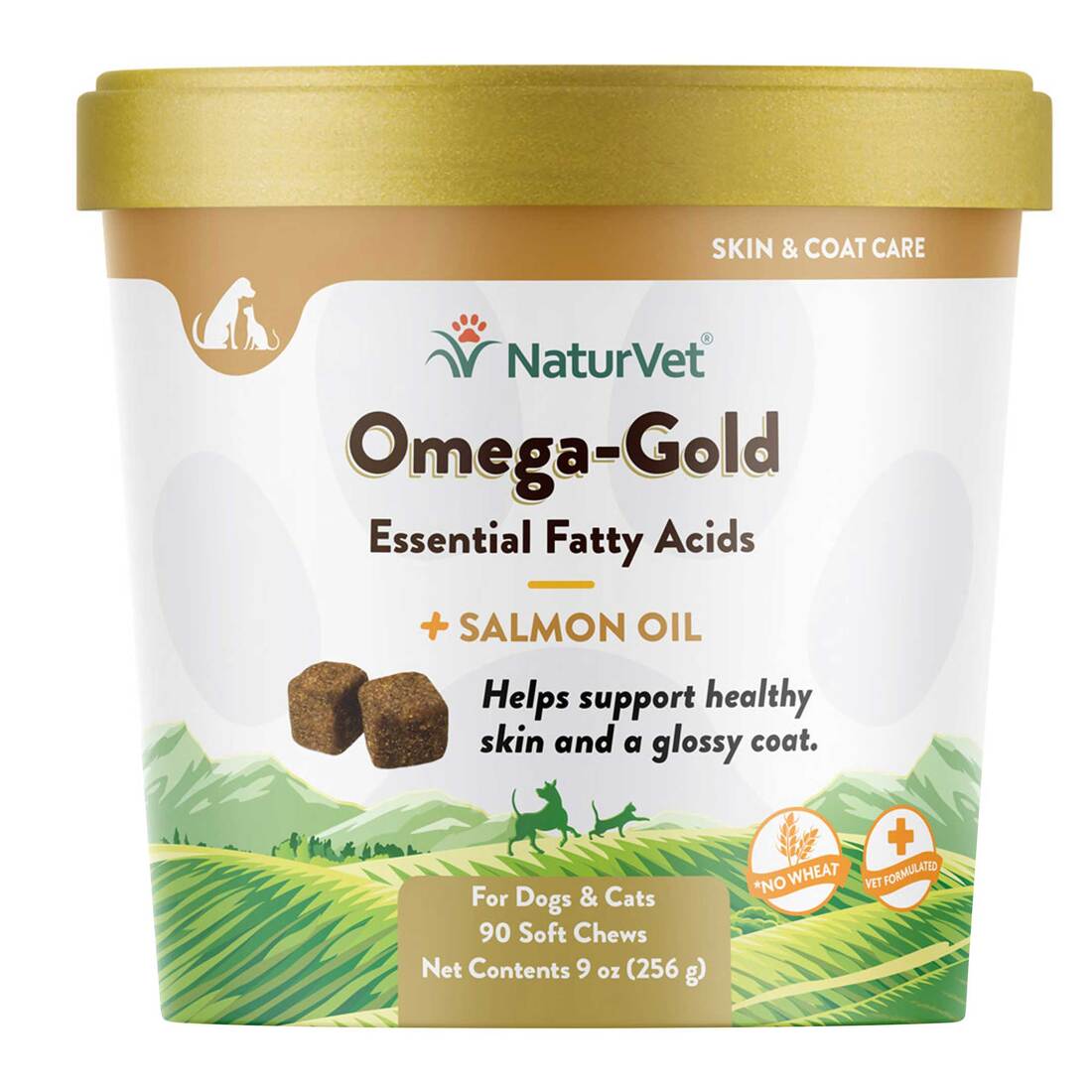 NaturVet Omega Gold Plus Salmon Oil Soft Chews, 90 Count