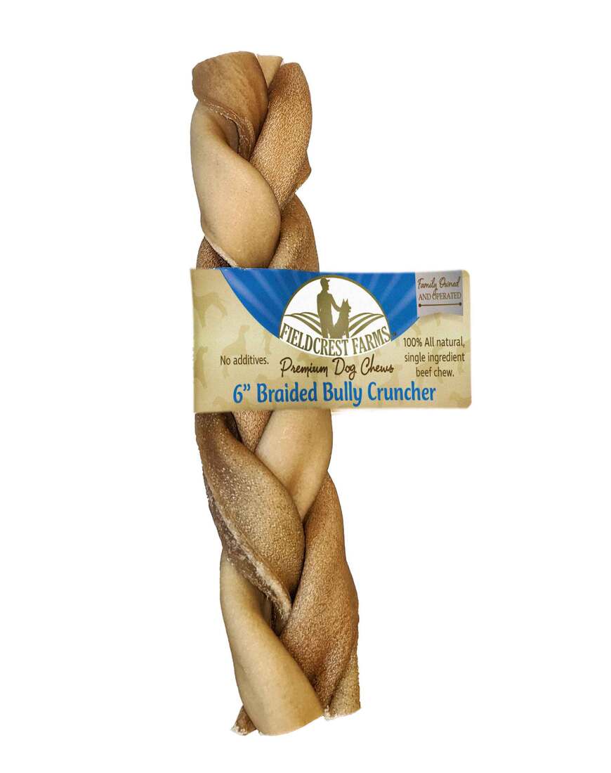 Fieldcrest Farms Braided Bully Cruncher, 6 Inches, 1 Each