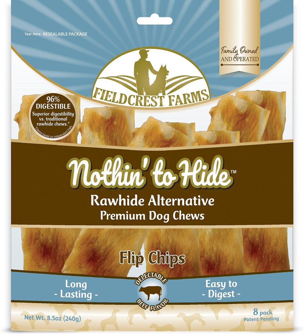 Fieldcrest Farms Dog Treat Nothin To Hide Beef Flip Chips, 1 Each