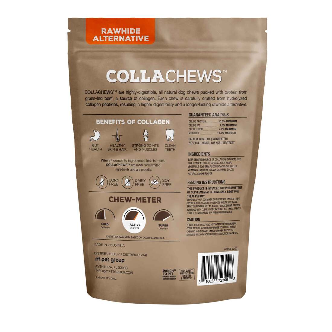 Collachew Collagen Drumstick Dog Treat, Chicken, 9.2 Ounces, 4 Count