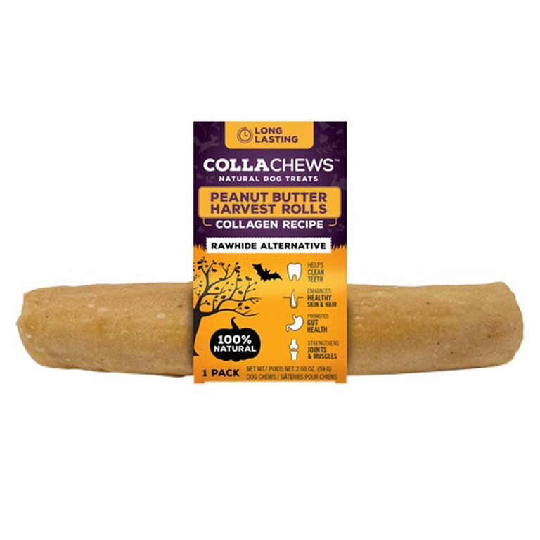 Collachews Peanut Butter Harvest Dog Treat, Medium Roll, 1 Each