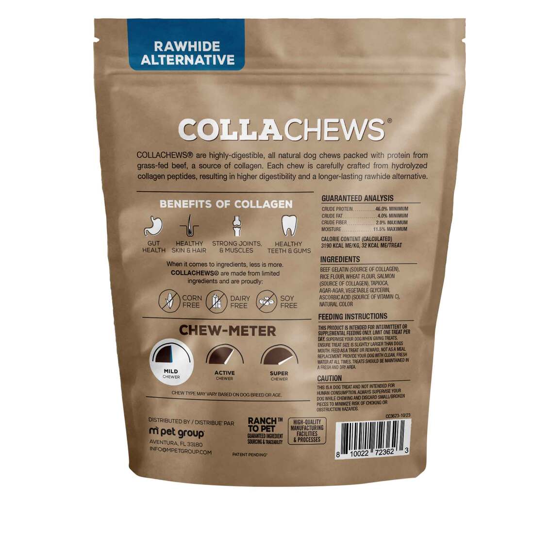 Collachew Collagen Sticks Dog Treat, Fish, 5 Inches, 25 Count