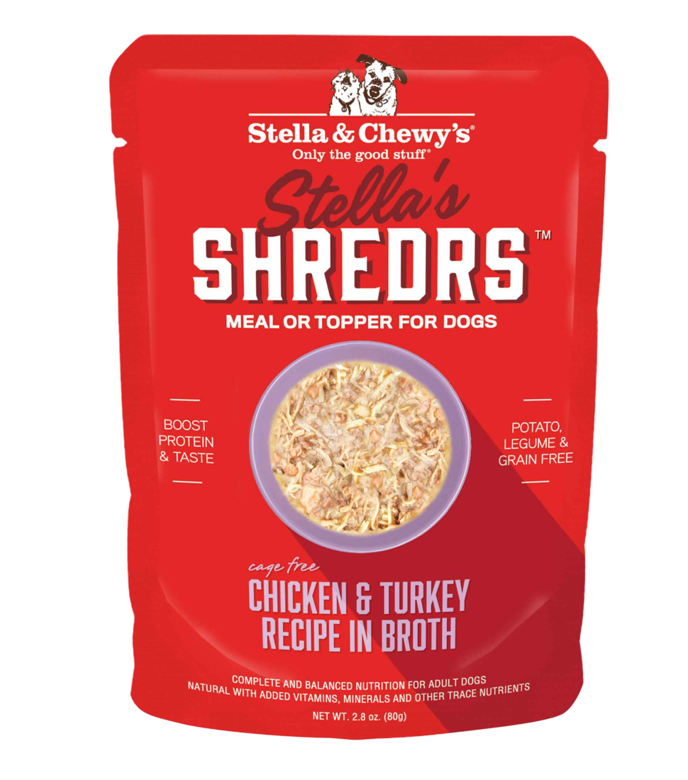 Stella & Chewy's Stella’s Shredrs Cage Free Chicken & Turkey Recipe in Broth