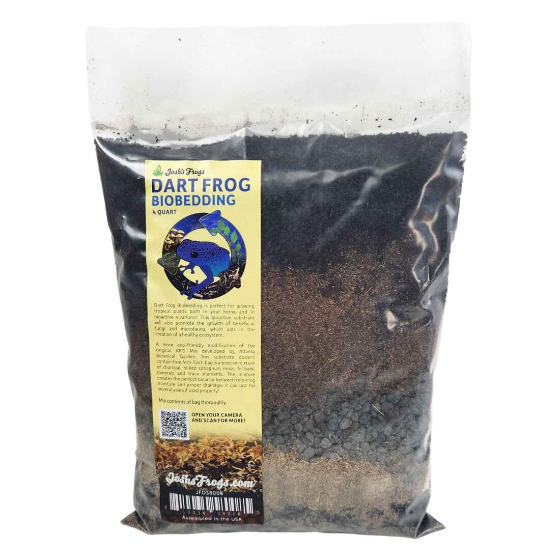 Joshs Frogs Dart Frog Biobedding Substrate, 4 Quart