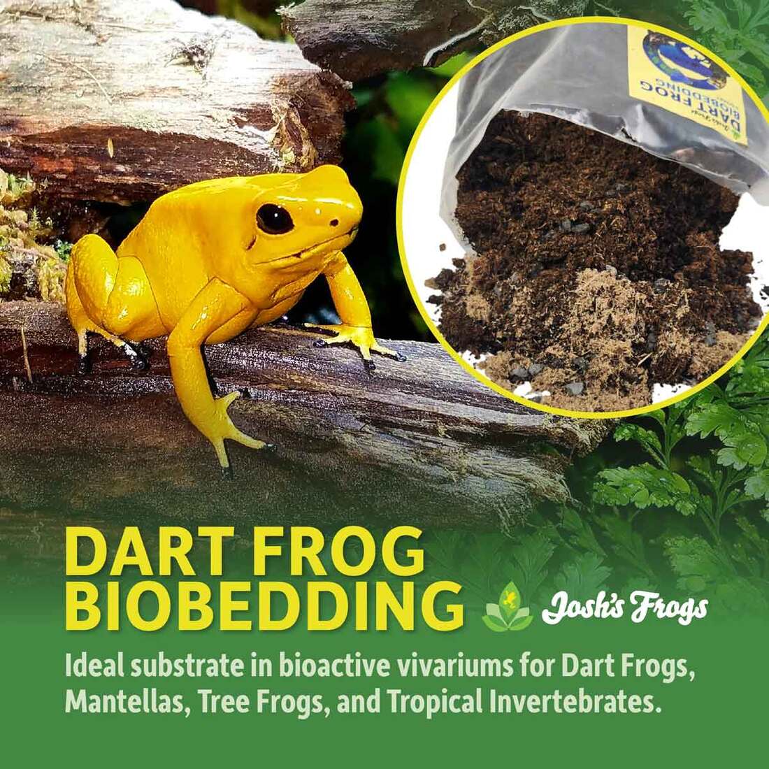 Joshs Frogs Dart Frog Biobedding Substrate, 4 Quart