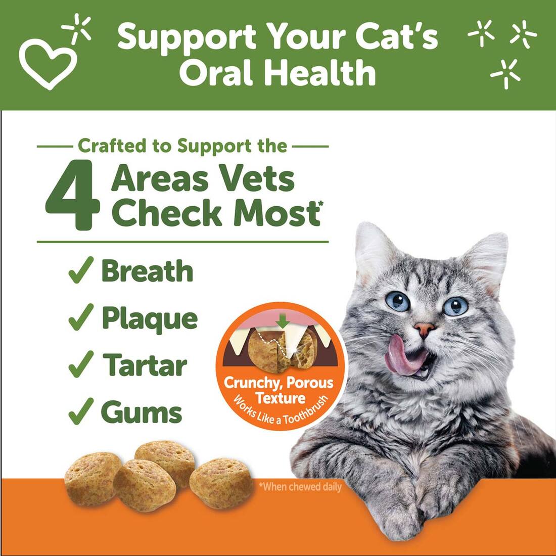 Wellness WHIMZEES Natural Cat Dental Treats, Chicken Flavor, 2
