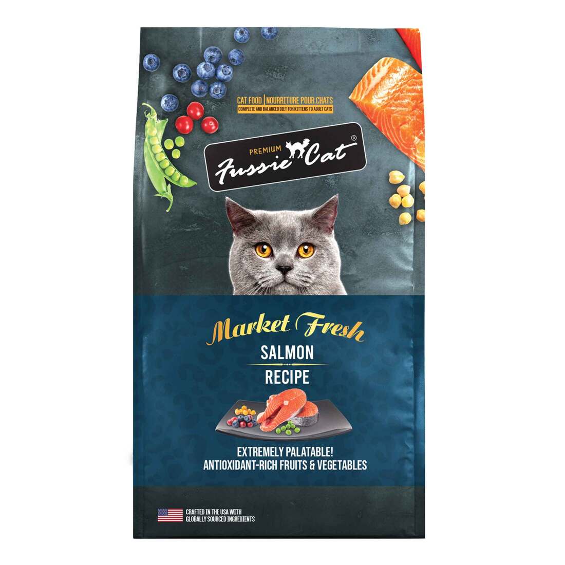 Fussie Cat Market Fresh Dry Cat Food, Salmon, 3.5 Pounds