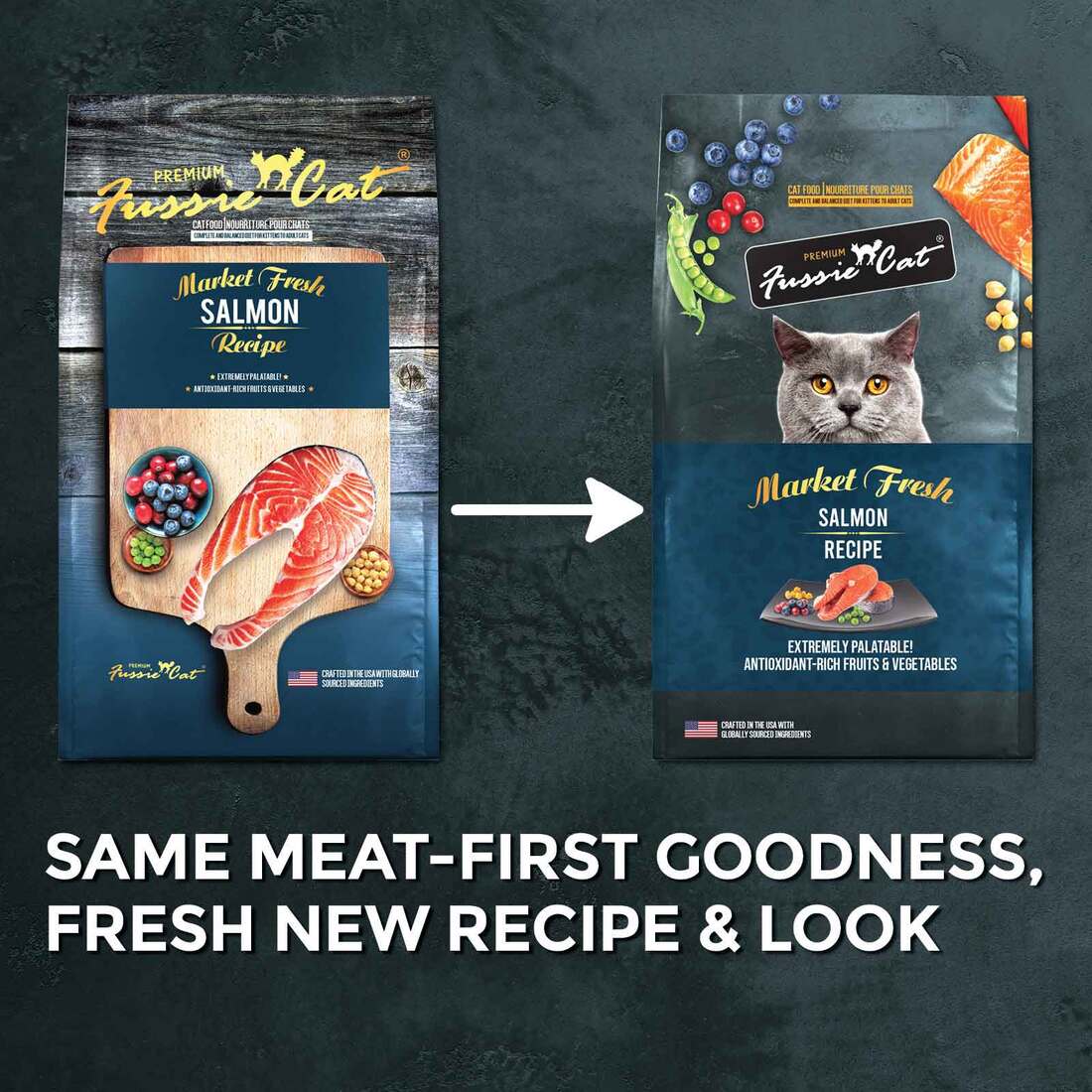 Fussie Cat Market Fresh Dry Cat Food, Salmon, 3.5 Pounds