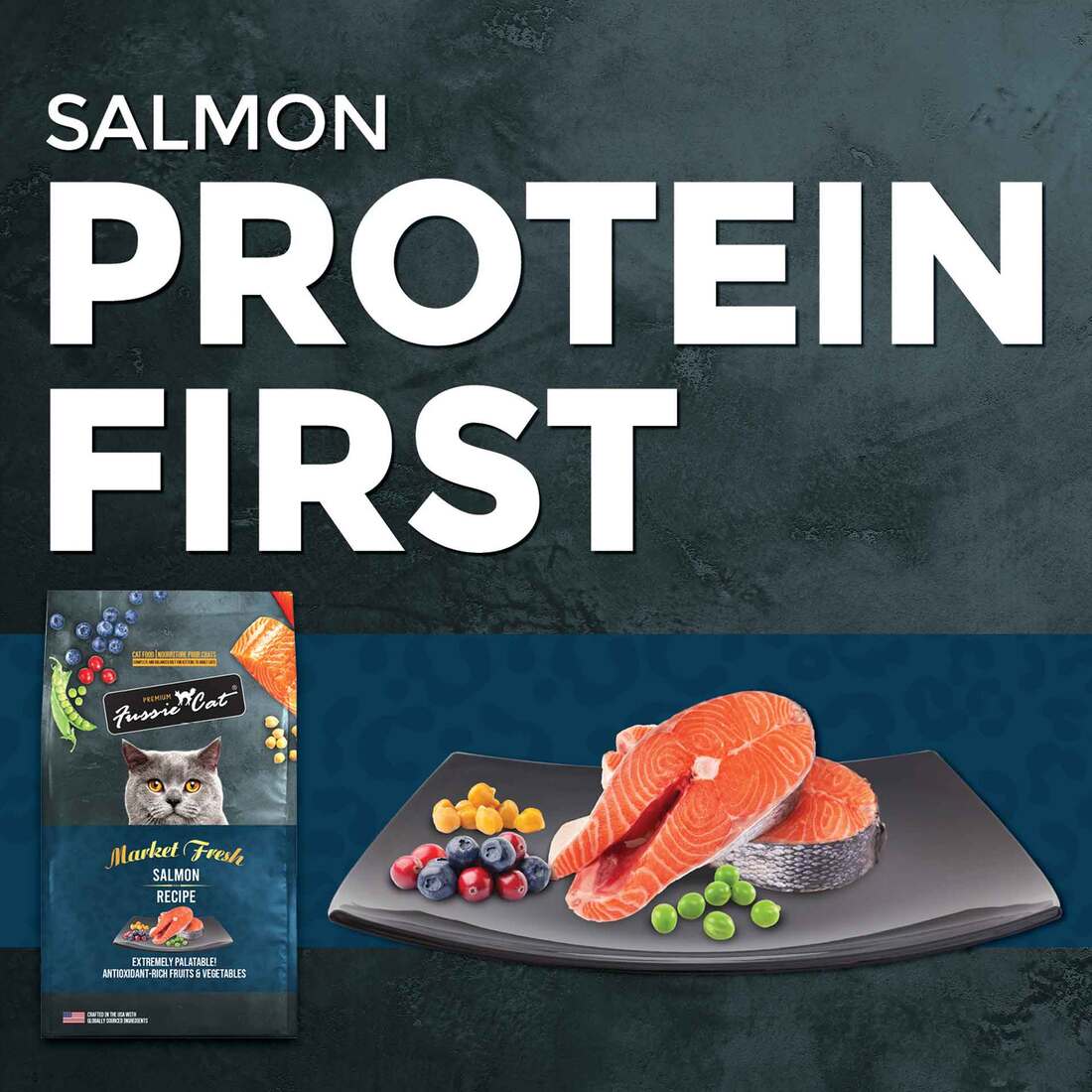 Fussie Cat Market Fresh Dry Cat Food, Salmon, 3.5 Pounds