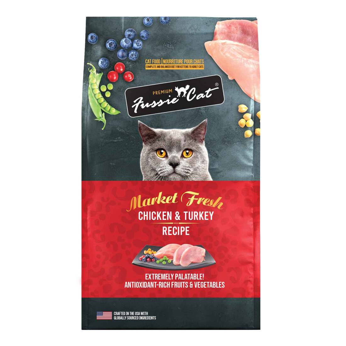 Fussie Cat Market Fresh Dry Cat Food, Chicken and Turkey, 3.5 Pounds