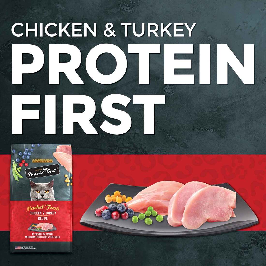 Fussie Cat Market Fresh Dry Cat Food, Chicken and Turkey, 3.5 Pounds